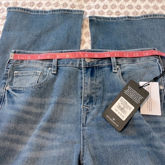 NWT True Religion Becca Mid Rise Bootcut Crystal Horseshoe Pocket Jeans Size 29 - Picture 14 of 16